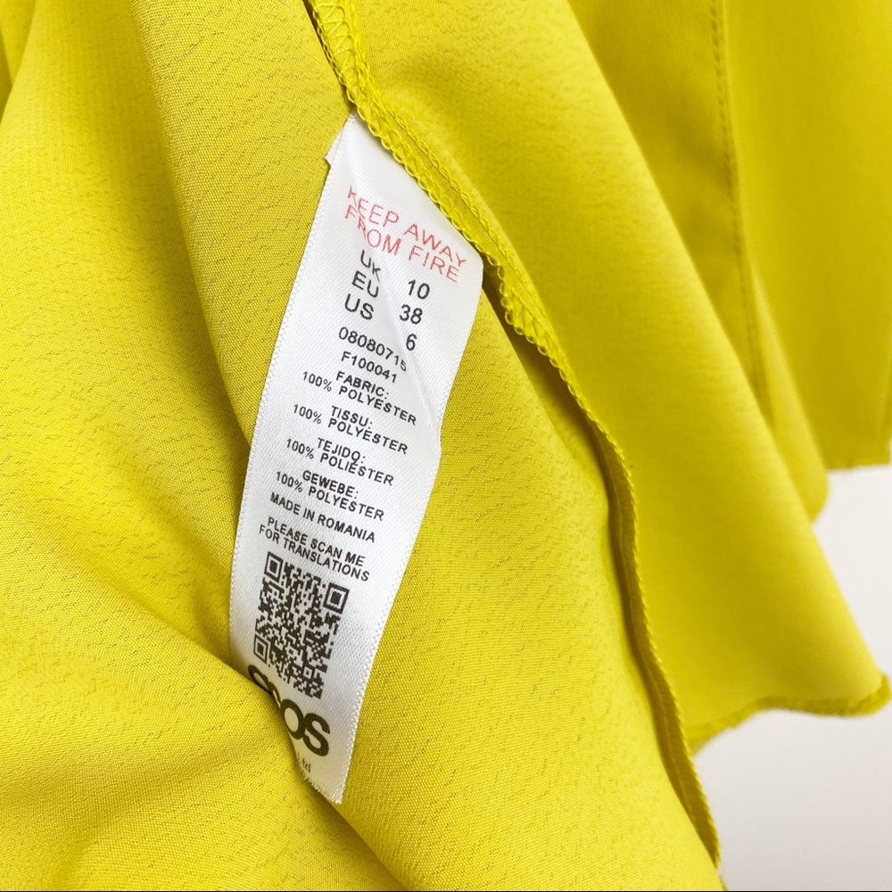 Asos Design Neon Tux Top With Button Detail - image 8